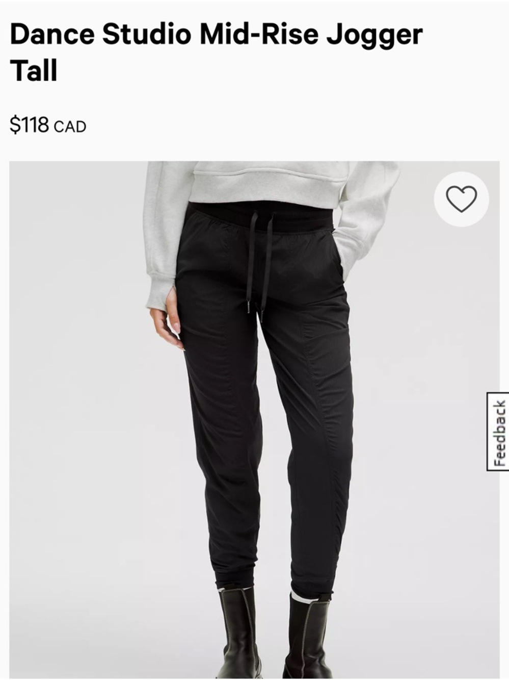 lululemon athletica Dance Studio Mid-Rise Jogger Tall - Black